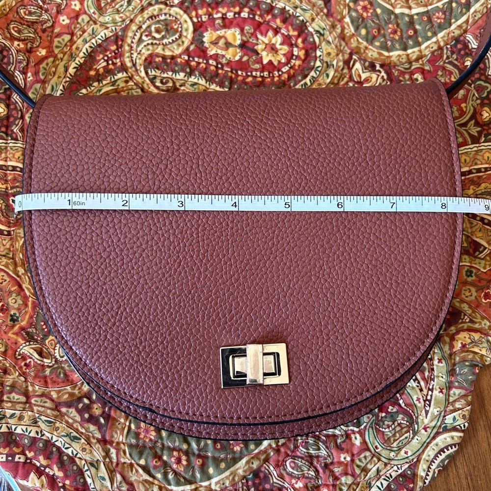 Tan Crossbody purse with long adjustable strap